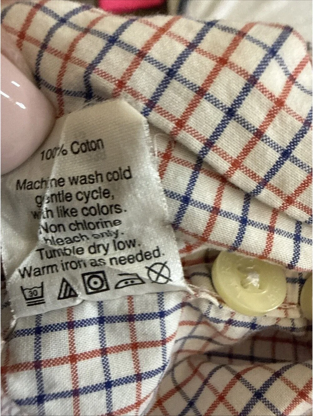 Tailored By J. Crew Men’s Long Sleeve Button-Down Shirt Summer Plaid Medium